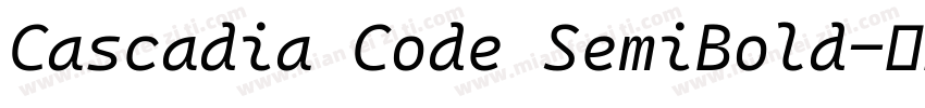 Cascadia Code SemiBold字体转换